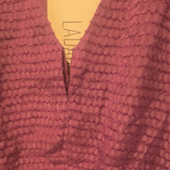 Elegant Long Sleeve Purple Dress - Picture 3 of 5